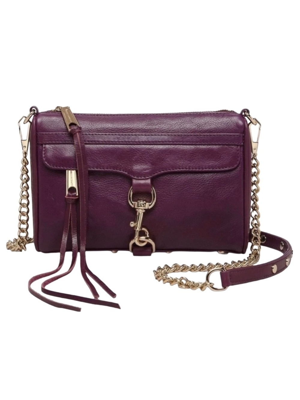 Rebecca Minkoff Mini M.A.C. Purple Leather Crossbody Bag
